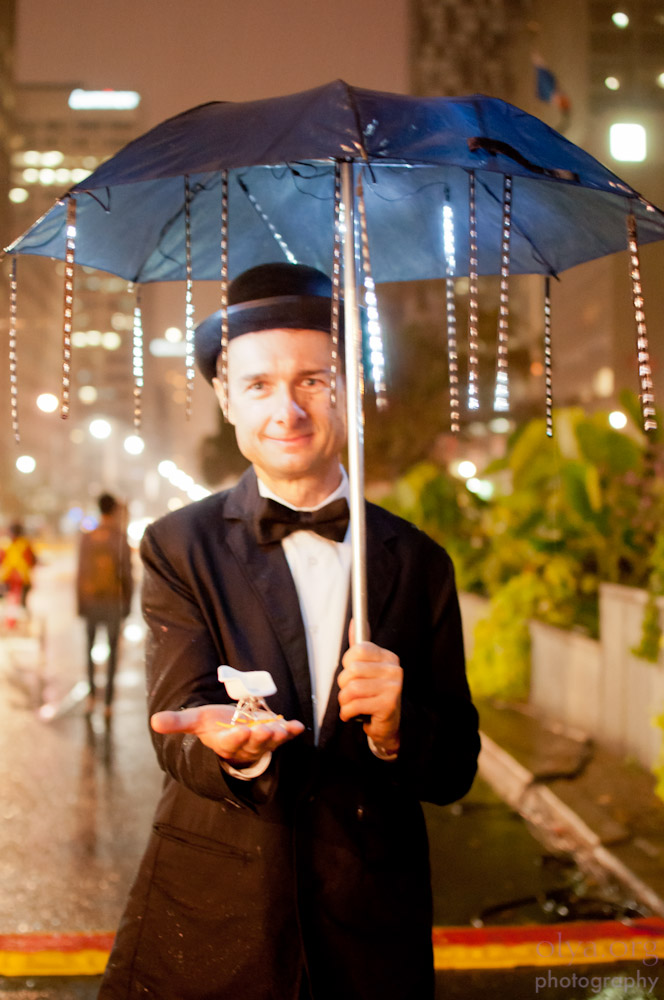 People of Toronto Nuit Blanche with miniature Eames