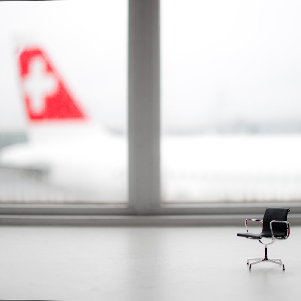 Mini Eames Executive in Geneva airport, Switzerland