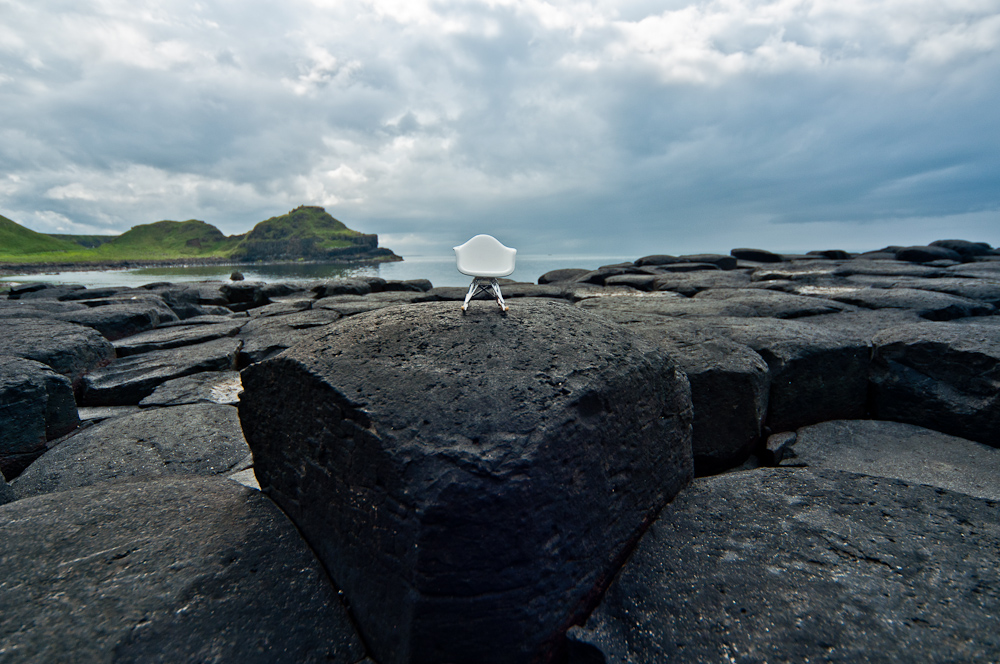 Giant’s Causeway, North Ireland and mini Eames RAR Rocking Chair