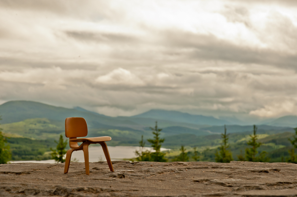 Scottish highlands and mini Eames LCW